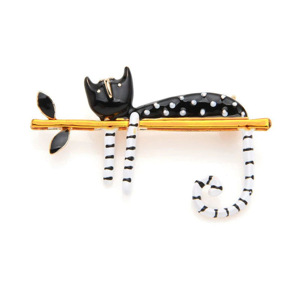 Brooch "Sleepy Cat"