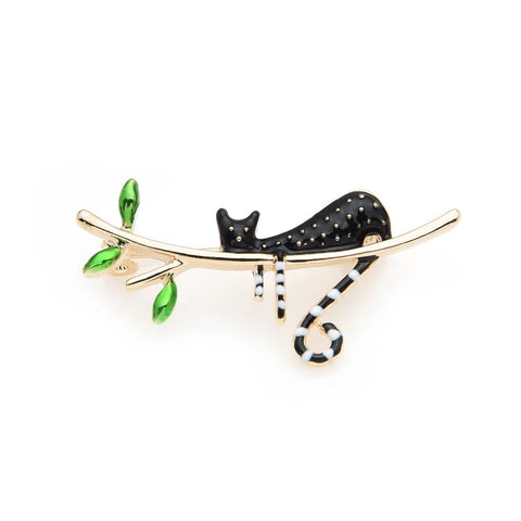Brooch "Cat On a Branch"