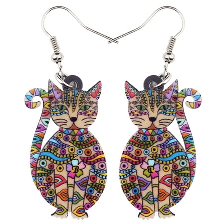 Earrings "Boho Cat"