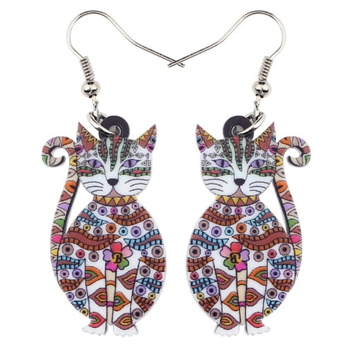 Earrings "Boho Cat"