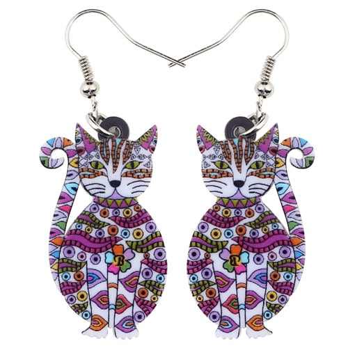 Earrings "Boho Cat"