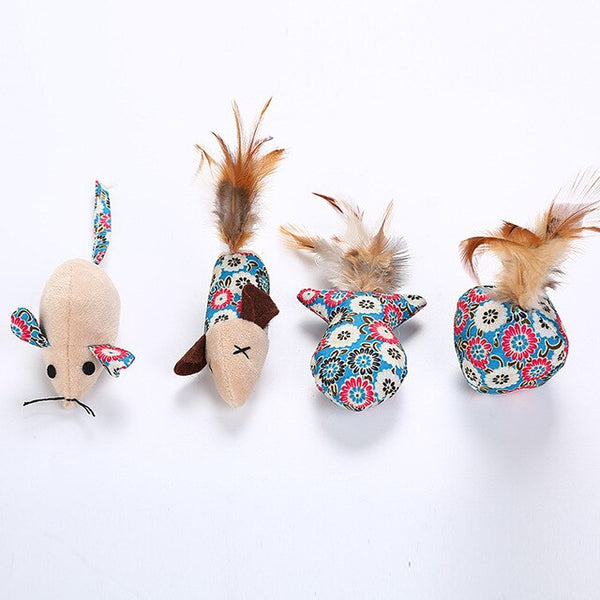 Set of 4 Stylish Cat Toys