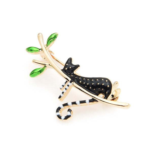 Brooch "Cat On a Branch"